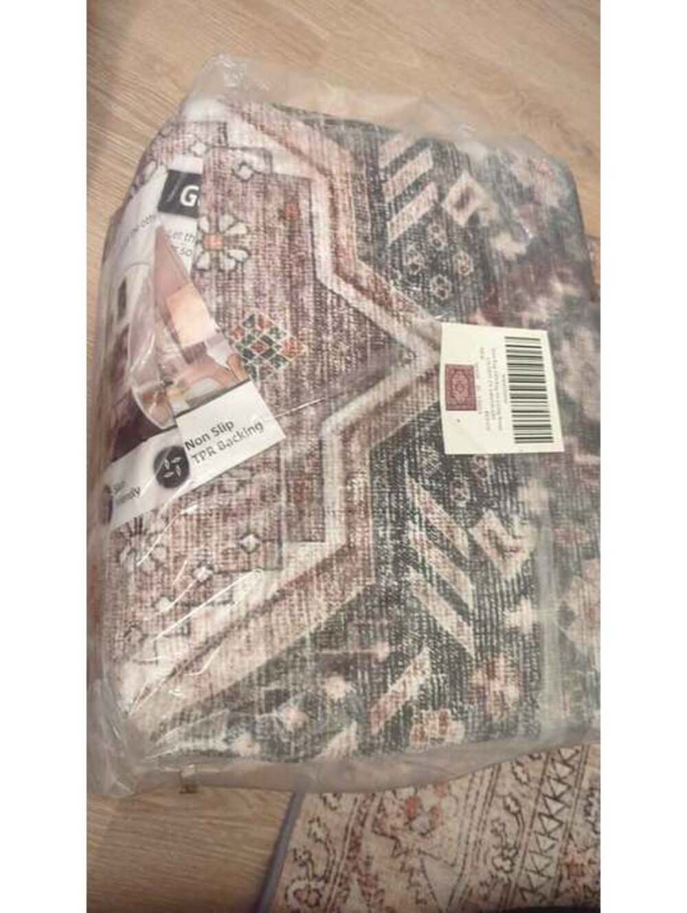 6x9 Area Rug Traditional Low Pile Carpet Rug vintage distressed washable Brown